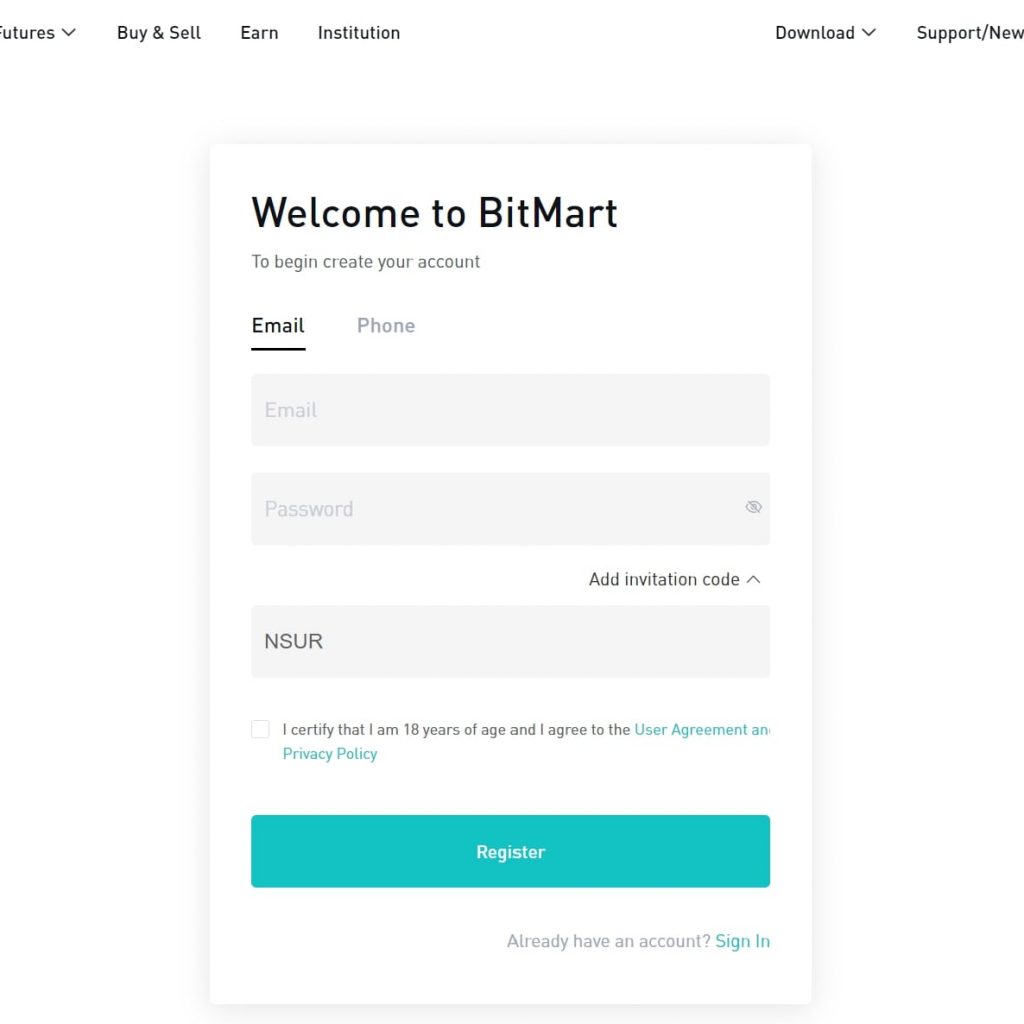 How to Buy NSUR on BitMart